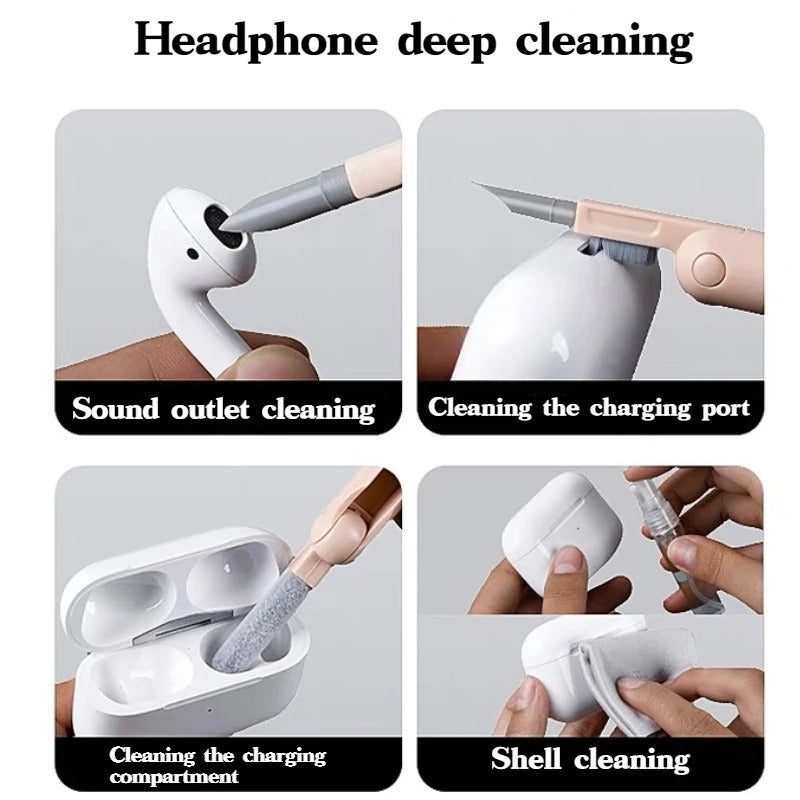 7-in-1 Headphone & Keyboard Cleaning Kit – Multi-Function Earbuds Cleaning Pen & Brush