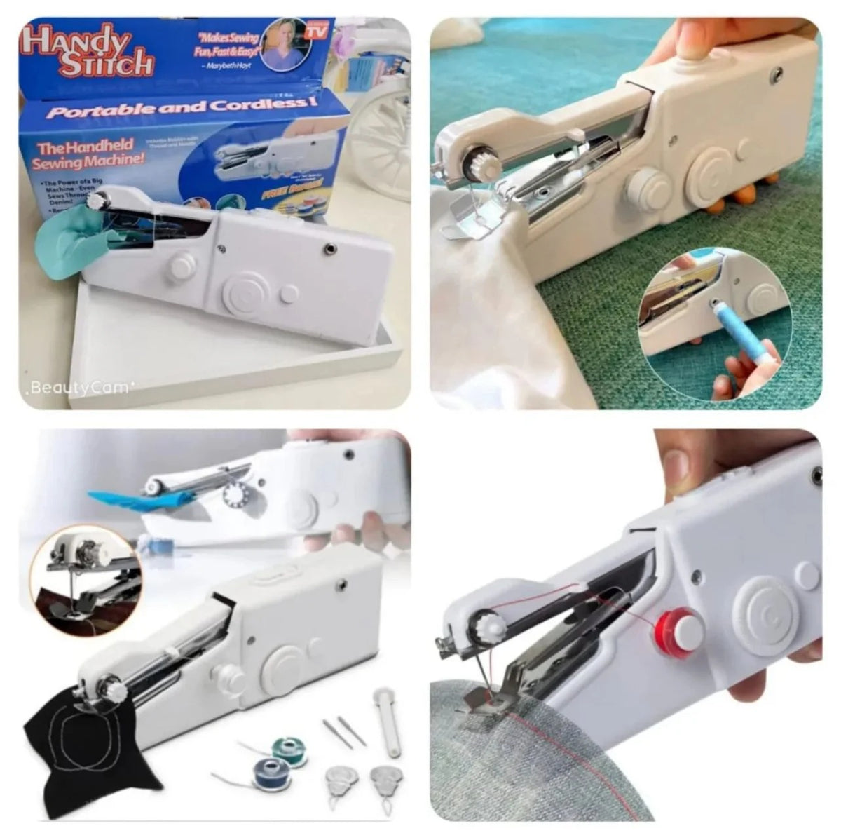 Handy Stitch Portable Sewing Machine – Cordless Mini Sewing Machine for Quick Fabric Repairs