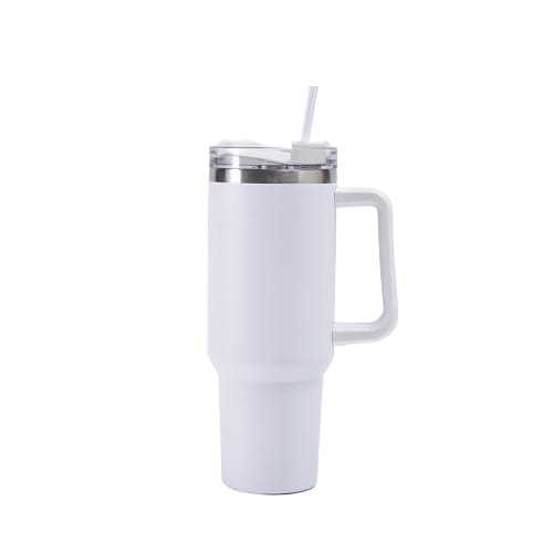 Premium 40oz Stainless Steel Tumbler – Insulated Hot & Cold Travel Cup with Handle & Lid