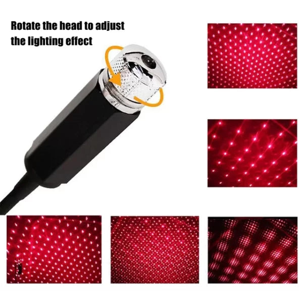 Mini LED Car Roof Star Night Light Projector – Galaxy Ambient Lamp for Car Interior