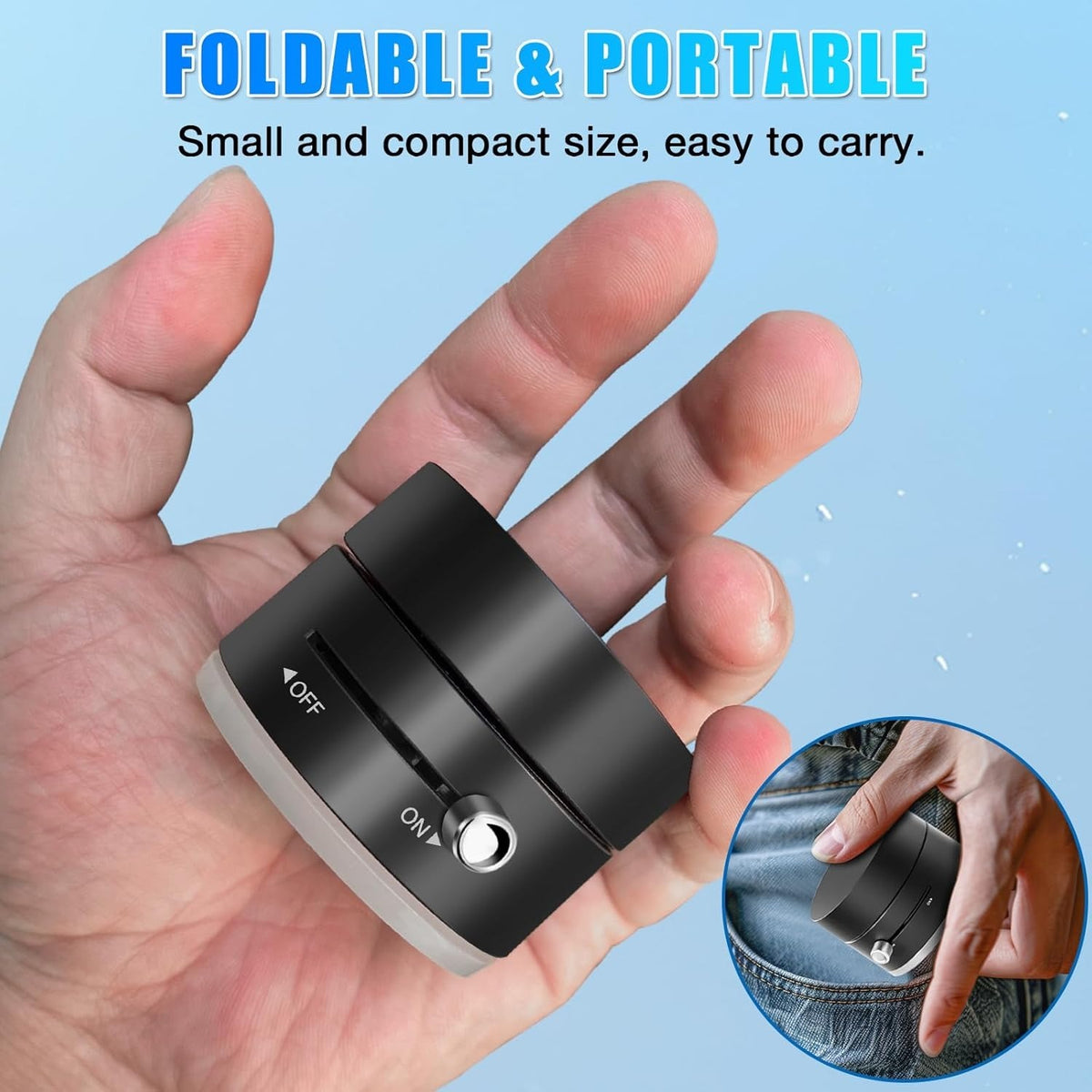 Vacuum Magnetic Suction Cup Phone Holder – Folding Swivel Mobile Stand