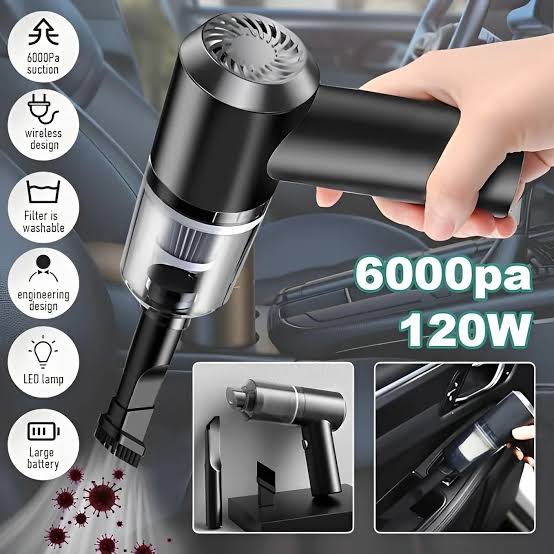 3-in-1 Portable Cordless Vacuum Cleaner – Compact Handheld Dust Cleaner with Removable Dust Box