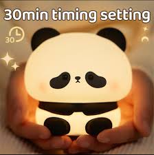 Mini Panda Squishy Night Light – Soft Silicone LED Lamp for Kids & Nursery